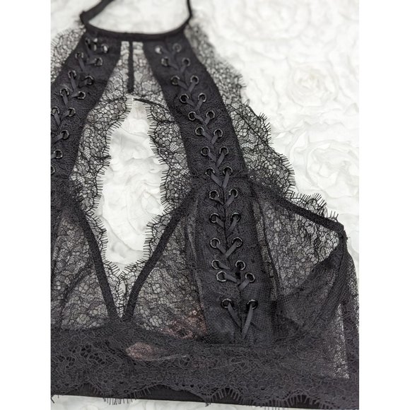 VICTORIAS SECRET SET Dream Angels Unlined High Neck Bralette - Picture 7 of 10